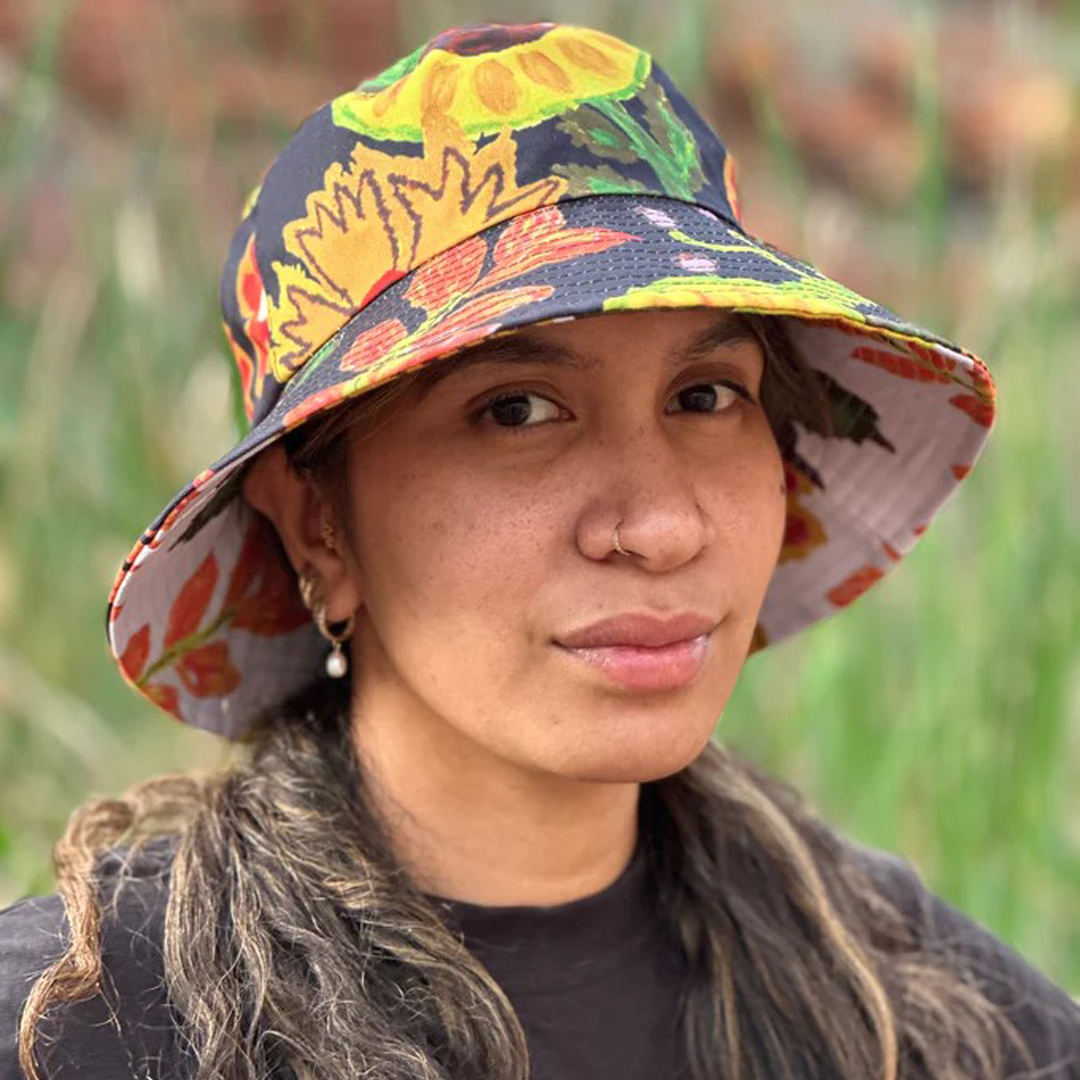 Juluwarlu Group Reversible Bucket Hat - Mrs Read (Native Flowers and Fruits)