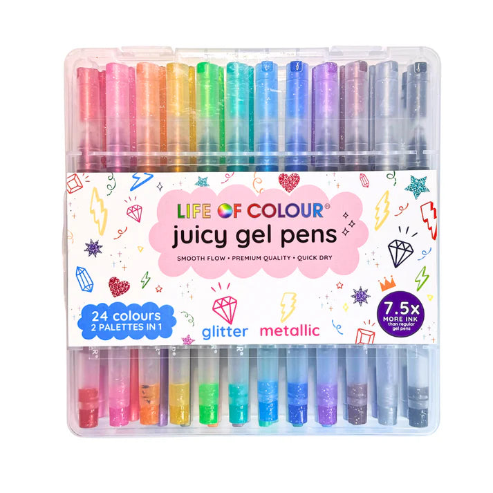 Life of Colour Juicy Gel Pens - Set of 24