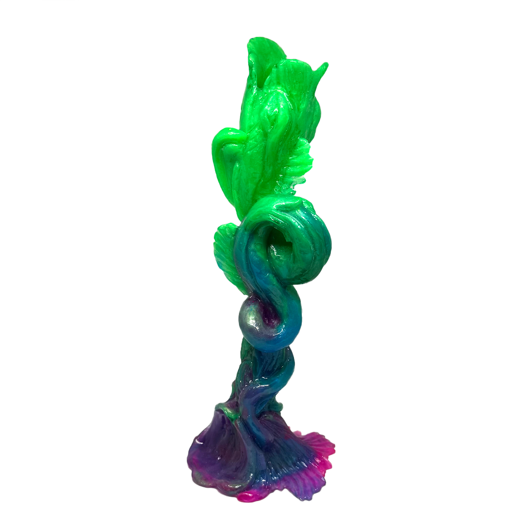 Kate Rohde Dolphin Bud Vase - Emerald/Purple