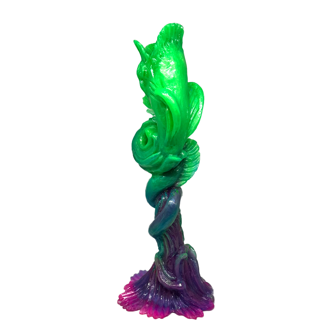 Kate Rohde Dolphin Bud Vase - Emerald/Purple