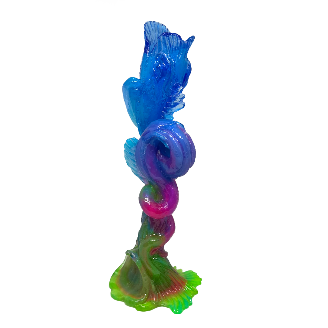 Kate Rohde Dolphin Bud Vase - Ocean/Purple/Green