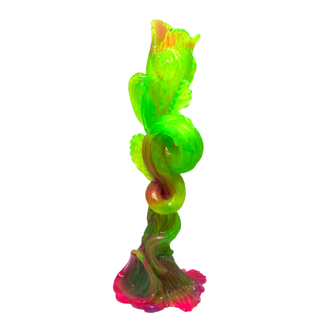 Kate Rohde Dolphin Bud Vase - Green/Pink Base
