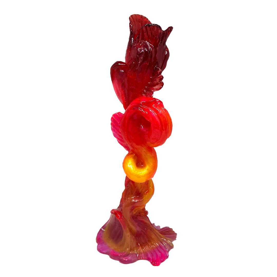 Kate Rohde Dolphin Bud Vase - Ruby/Yellow/Pink