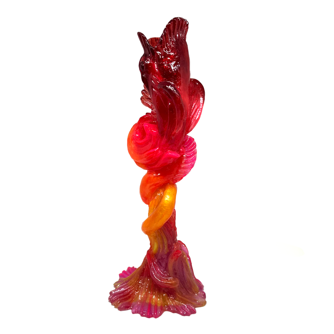 Kate Rohde Dolphin Bud Vase - Ruby/Yellow/Pink