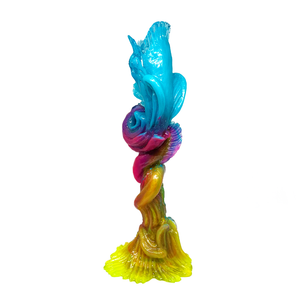 Kate Rohde Dolphin Bud Vase - Aqua/Pink/Yellow