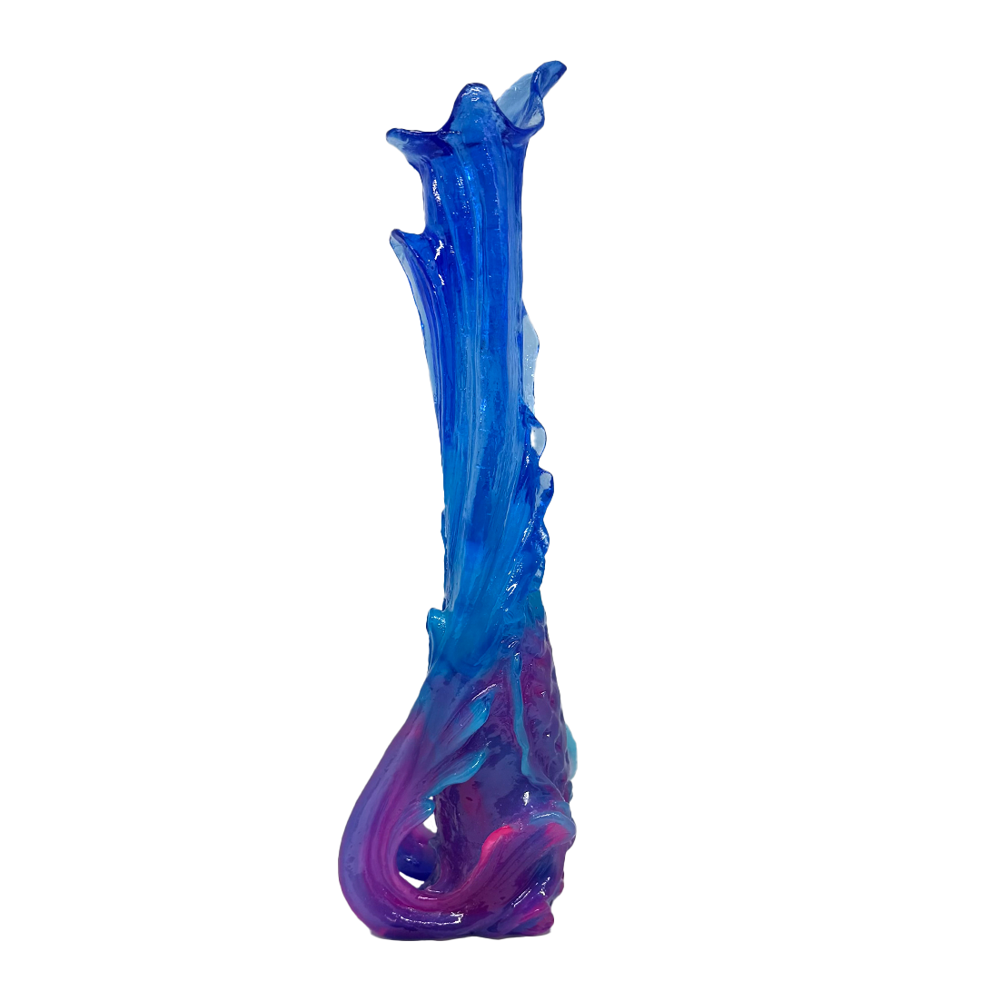 Kate Rohde Large Nouveau Bud Vase - Navy/Purple