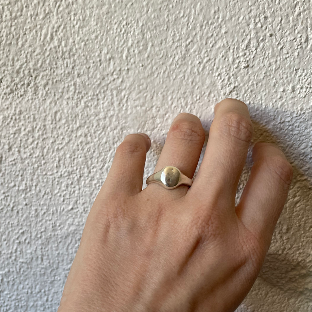 Kira Edwards Moon Signet Ring Sterling Silver