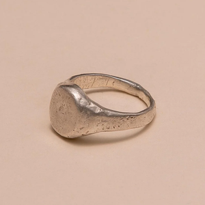 Kira Edwards Moon Signet Ring Sterling Silver
