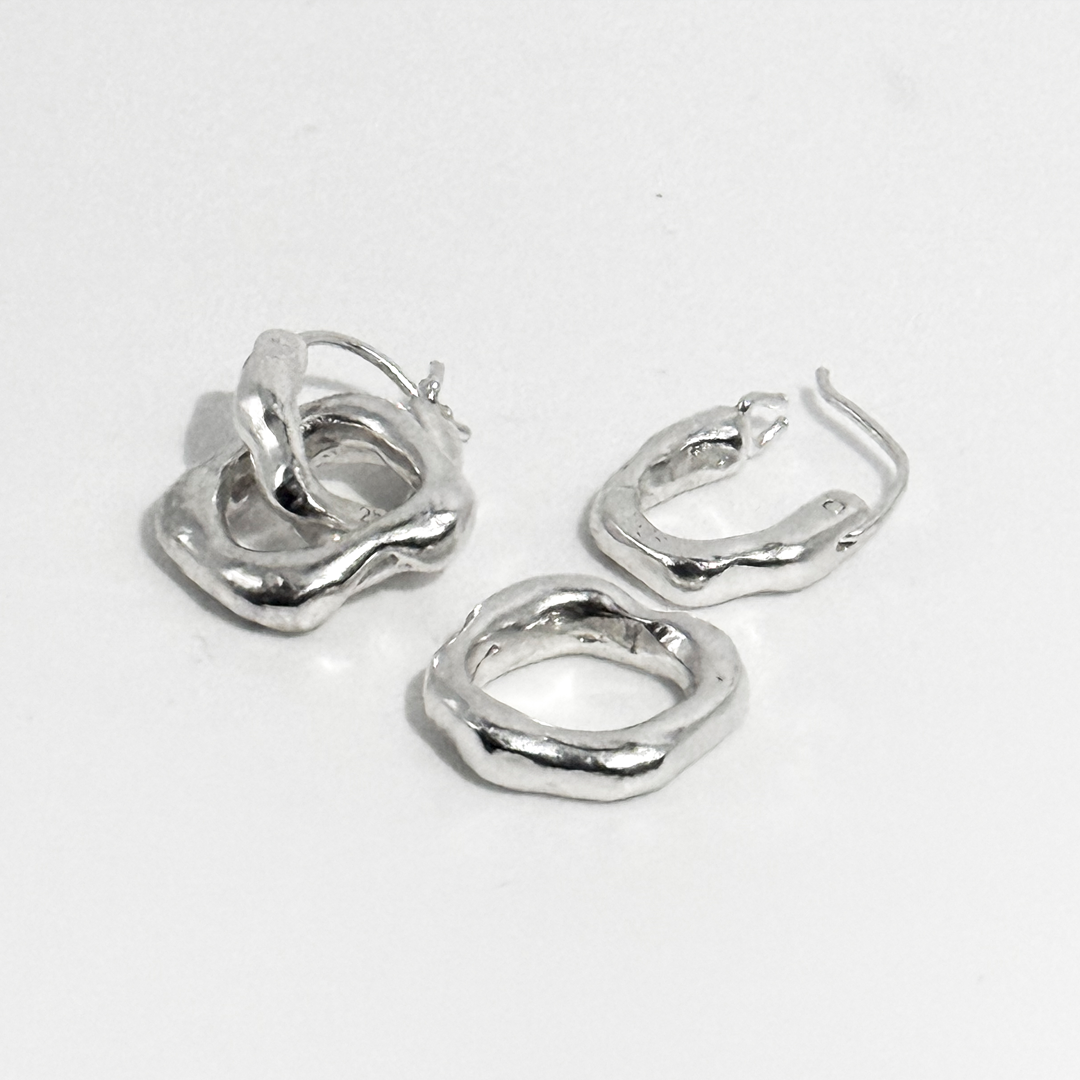 Kira Edwards Mr Squiggle Earrings Sterling Silver