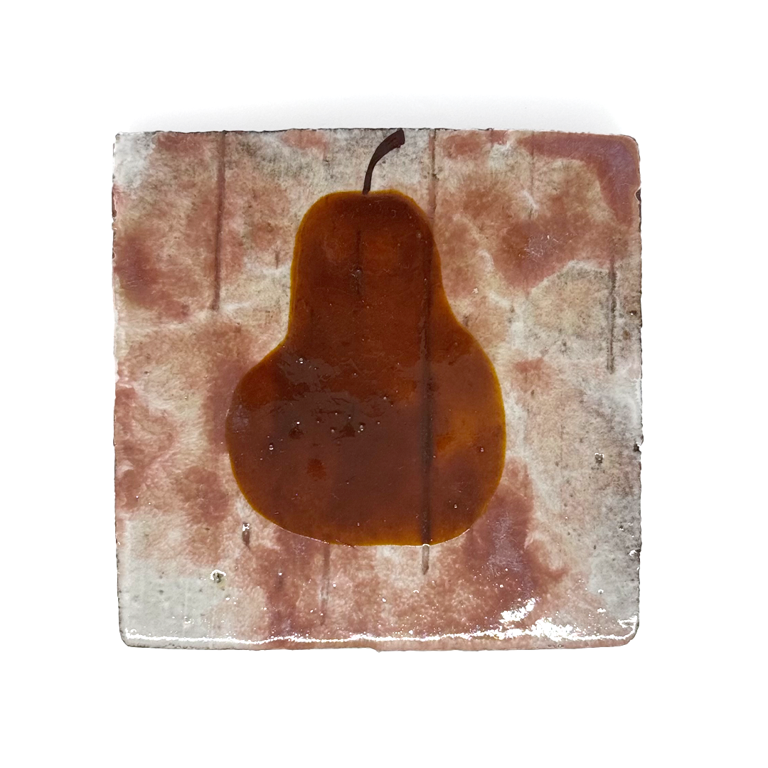 Klopper Hand Painted Tile - Pear