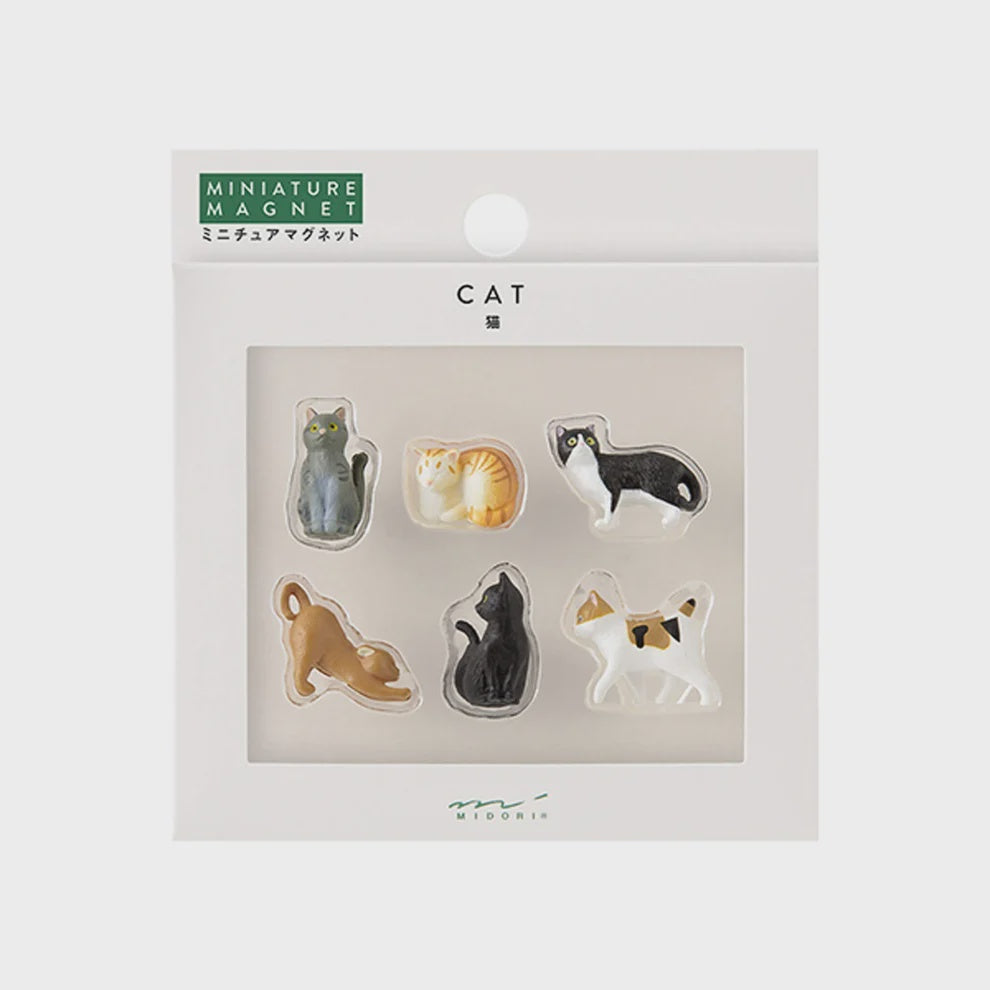 Midori Mini Magnets 6 Piece - Cat