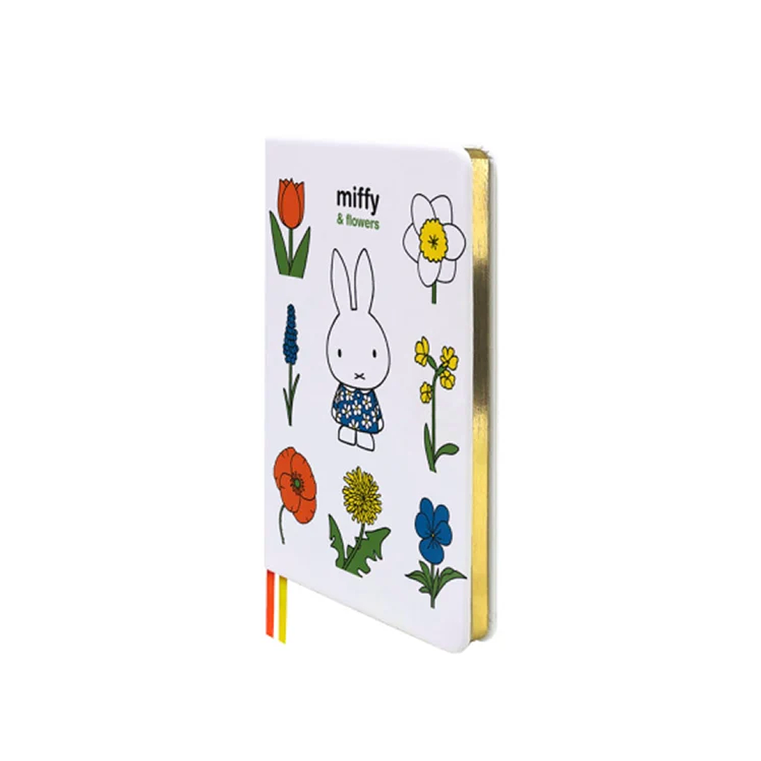 Miffy & Flowers A6 Golden Notebook