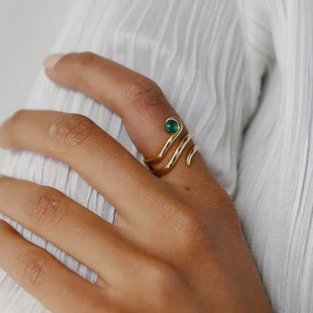Miro Miro Desi Ring Gold/ Green