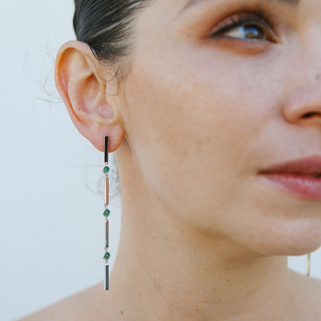 Miro Miro Edie Earrings Silver/Chrysoprase