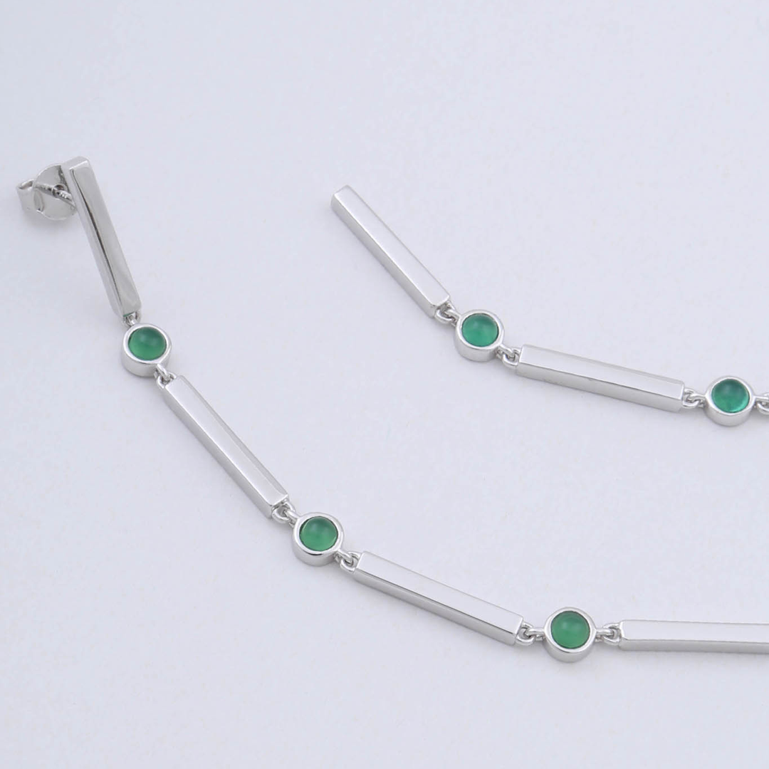 Miro Miro Edie Earrings Silver/Chrysoprase