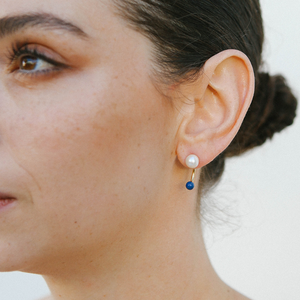 Miro Miro Max Earrings Gold/Lapis Lazuli