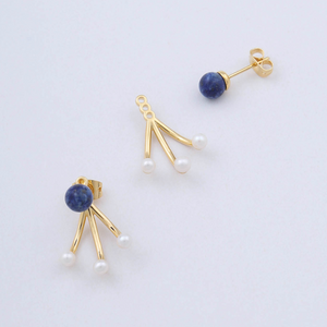 Miro Miro Orlo Earrings Gold/Lapis Lazuli
