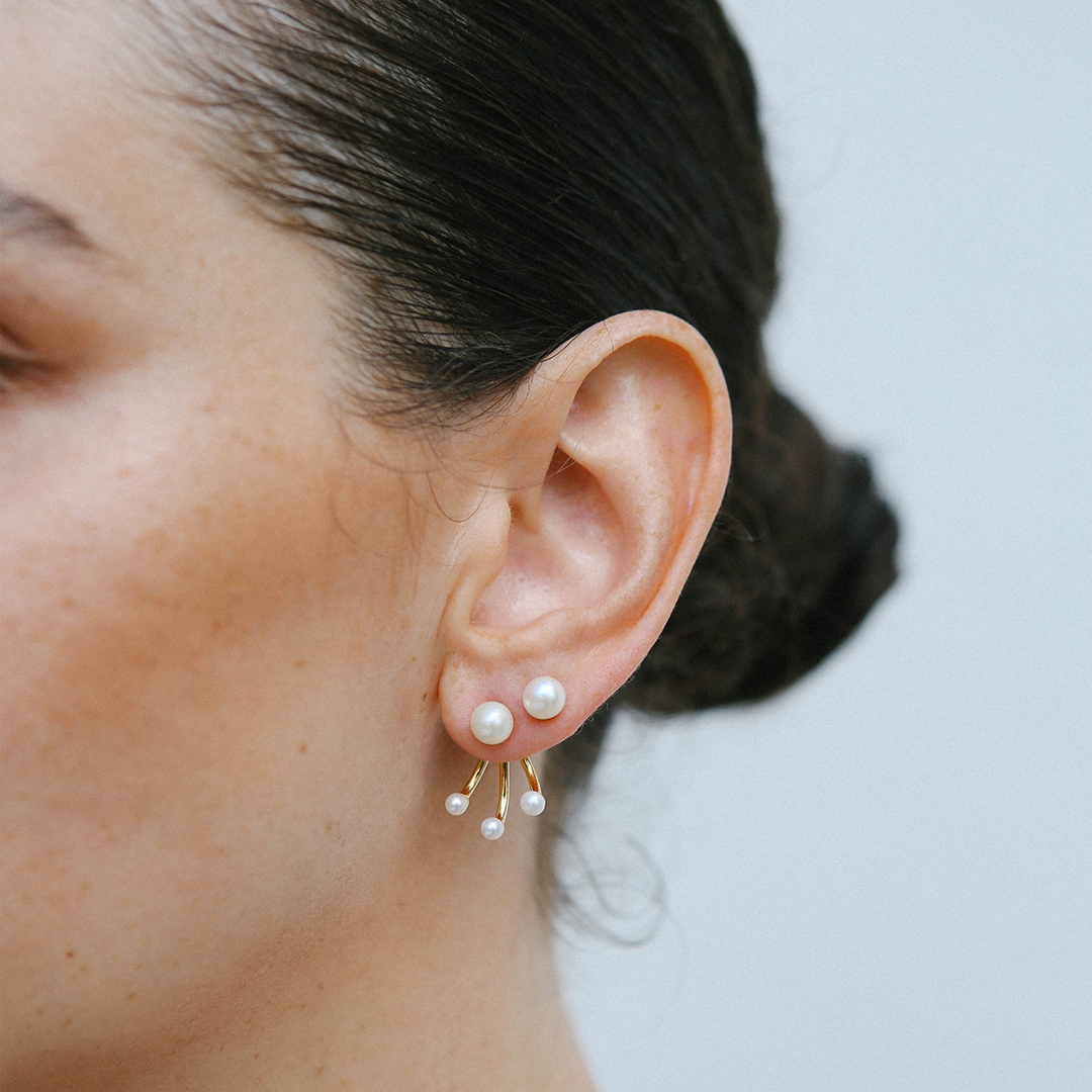 Miro Miro Orlo Earrings Gold/Pearl