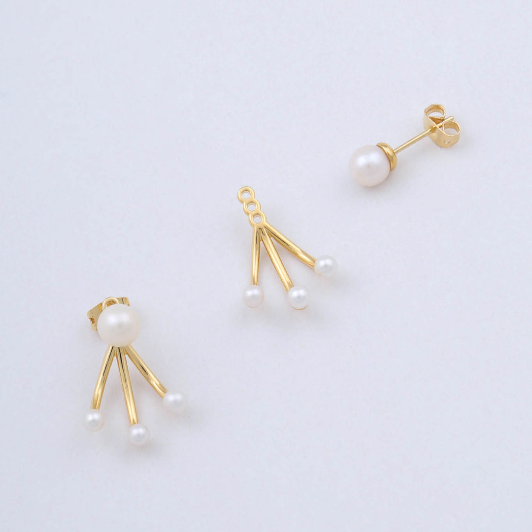 Miro Miro Orlo Earrings Gold/Pearl