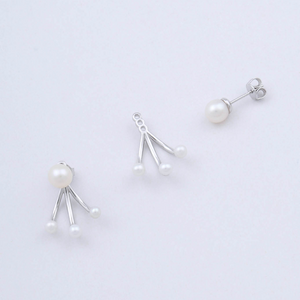 Miro Miro Orlo Earrings Silver/Pearl