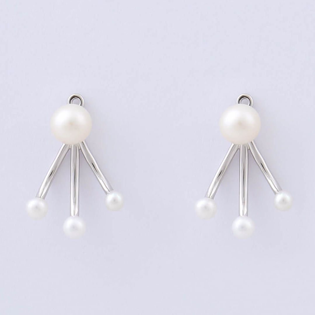 Miro Miro Orlo Earrings Silver/Pearl