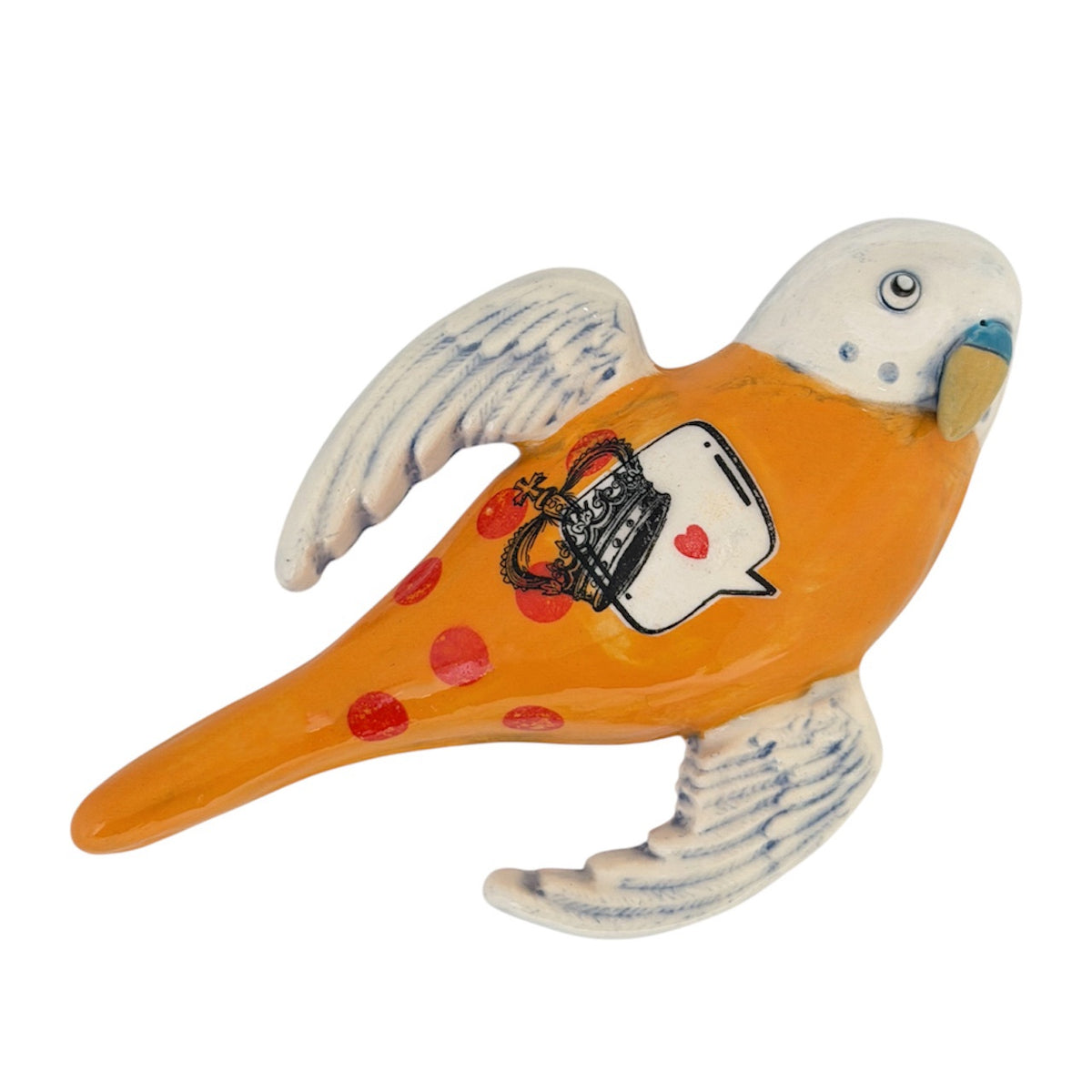 Janelle Peterson Budgie - Tangerine Crown