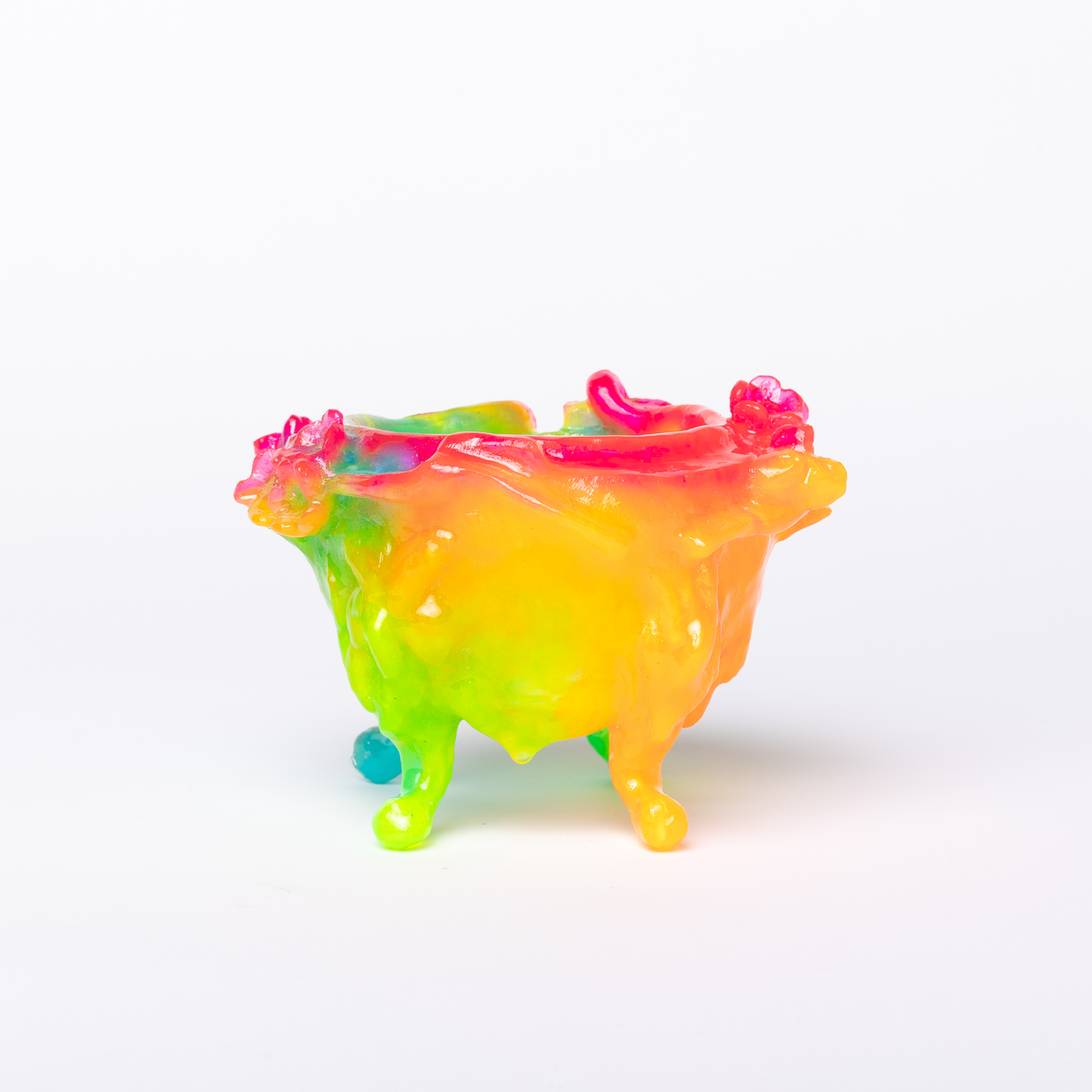 Kate Rohde Small Paw Bowl - Rainbow/Pink Lip