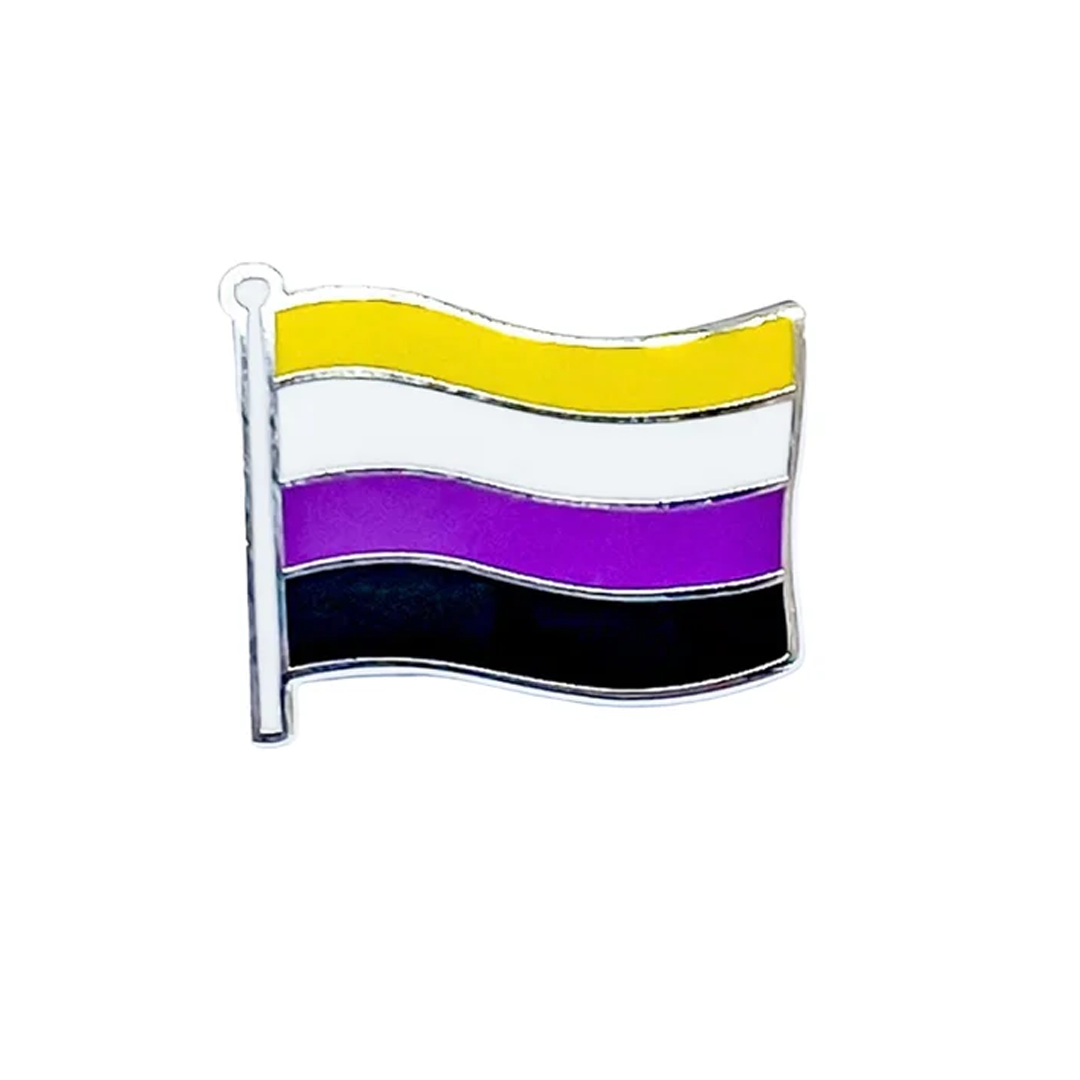 Red Parka Non Binary Flag Pin