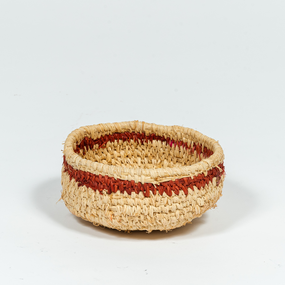 Tjanpi Desert Weavers Basket Rene Nelson (Irene Lewis) D16cm x H7cm