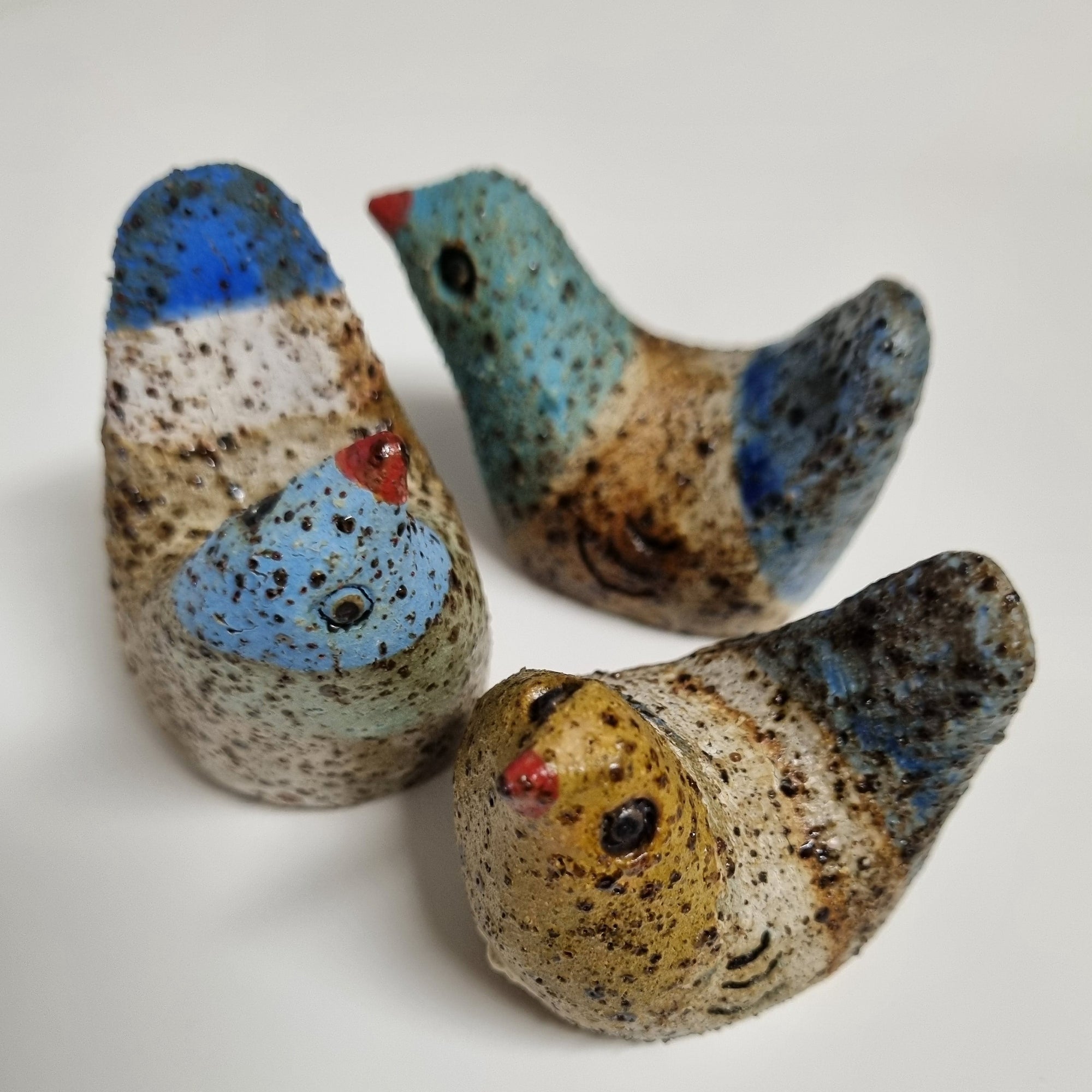 Blue Birds Ceramic Hand Painted  Jenny Dawson