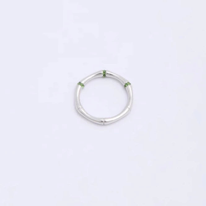 Miro Miro Ami Ring Silver/ Green