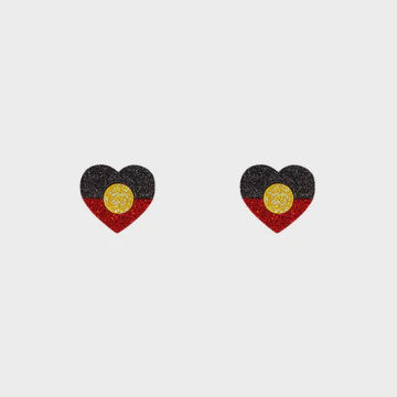 Haus of Dizzy Studs Indigenous Pride Heart