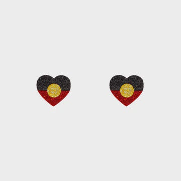 Haus of Dizzy Indigenous Pride Heart Studs