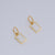 Miro Miro Eama Box Earrings Gold with Silver Ridge