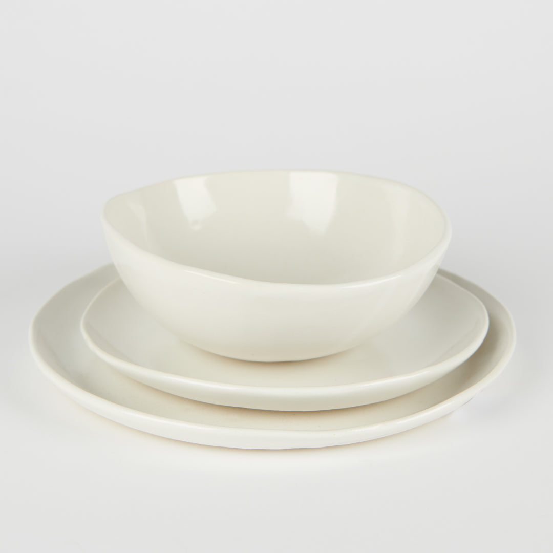 Handmade Stoneware Hygge Bowl White