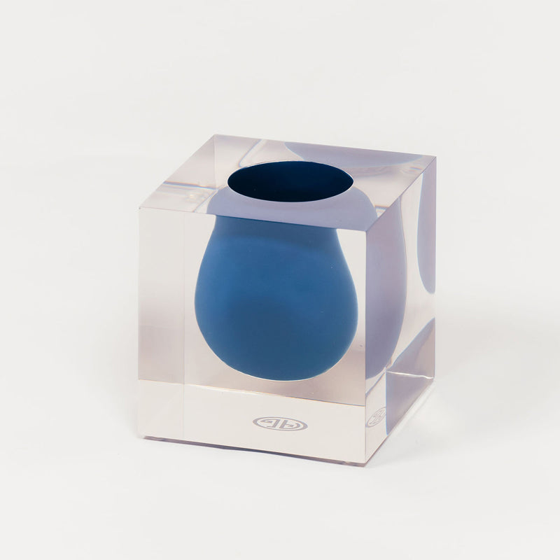 Jonathan Adler Bel Air Mini Scoop Vase Cobalt