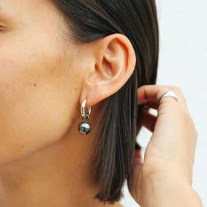 Miro Miro Aura Earrings Silver/ Oxid. Silver