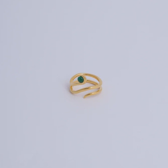 Miro Miro Desi Ring Gold/ Green