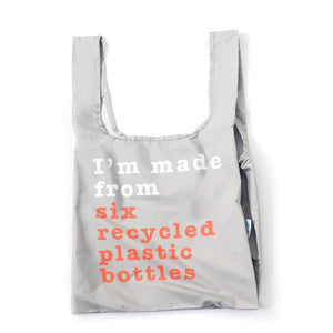 Kind 100% Recycled Reusable Medium Bag, Grey and Coral
