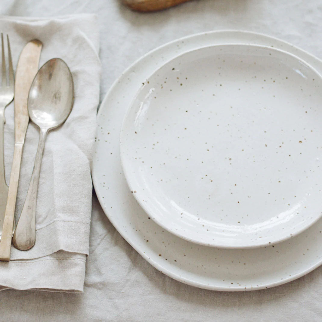 WinterWares Handmade Stoneware Entree Plate (Kanso)